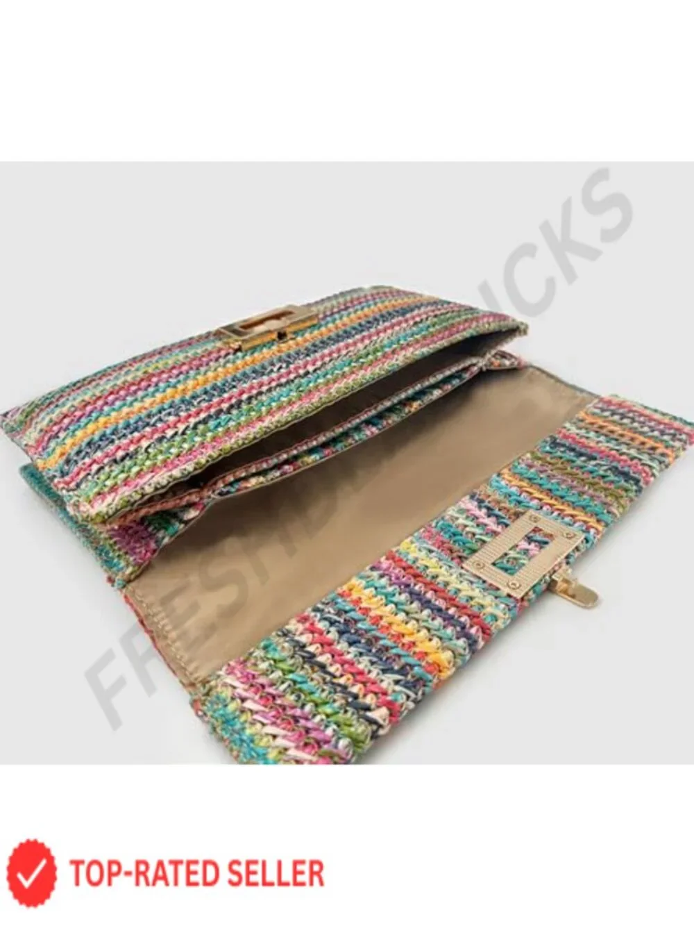 Straw Clutch Purse Summer Beach Bag Boho Shoulder Bag